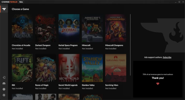 CurseForge App Screenshot